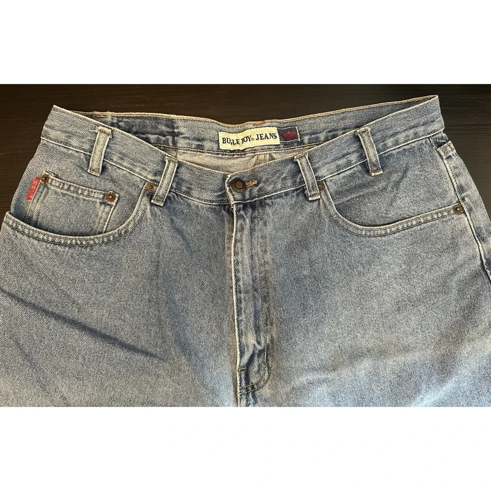 *Vintage Bugle Boy 760 Jean Shorts Mens 36 Blue‎ Lightwash Denim Classic Dad 10